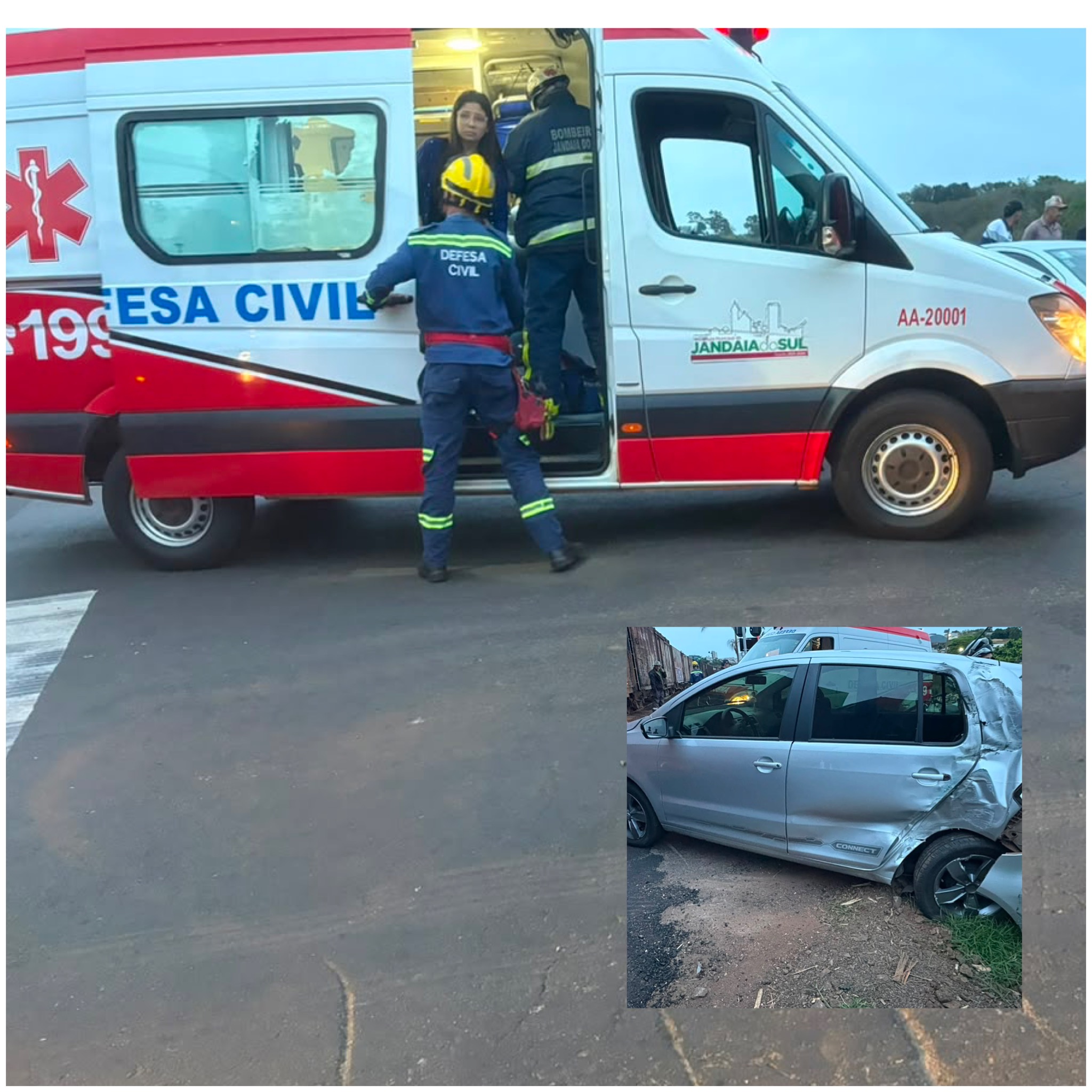 Mais um acidente auto X trem é registrado em Jandaia do Sul