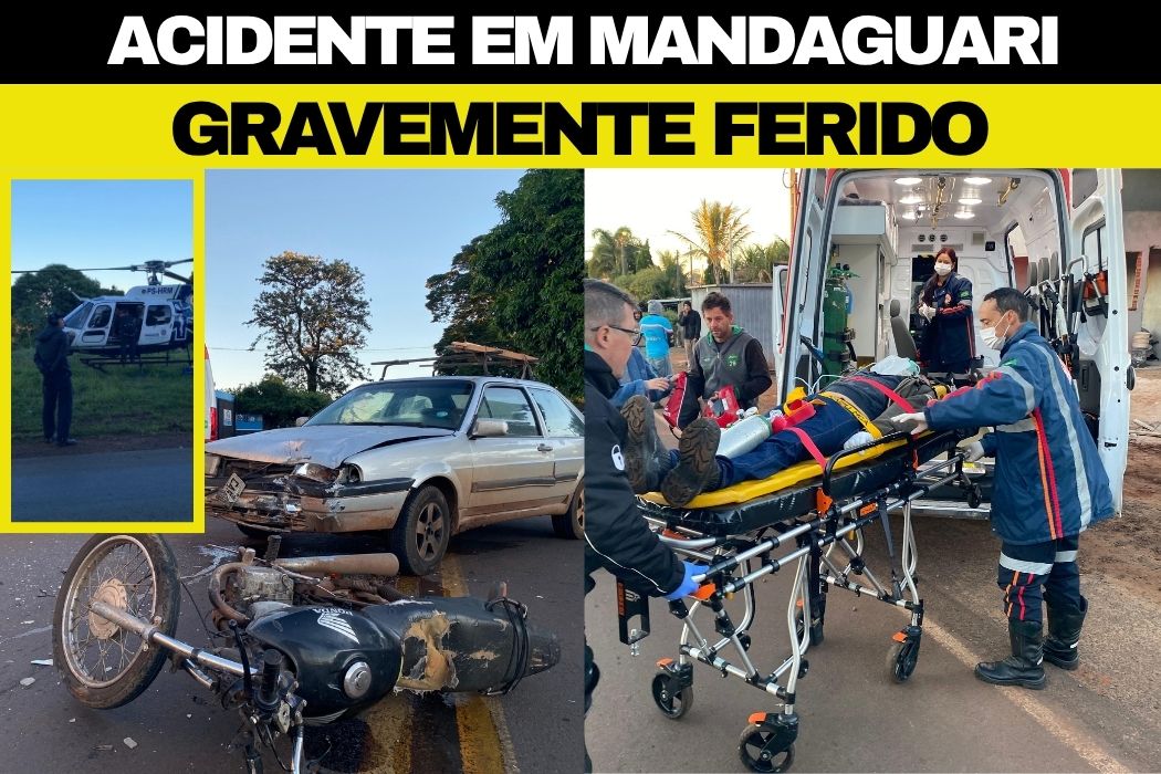 ASSISTA A REPORTAGEM:🚨 Violenta colisão entre moto e carro deixa motociclista em estado grave na BR-376, em Mandaguari