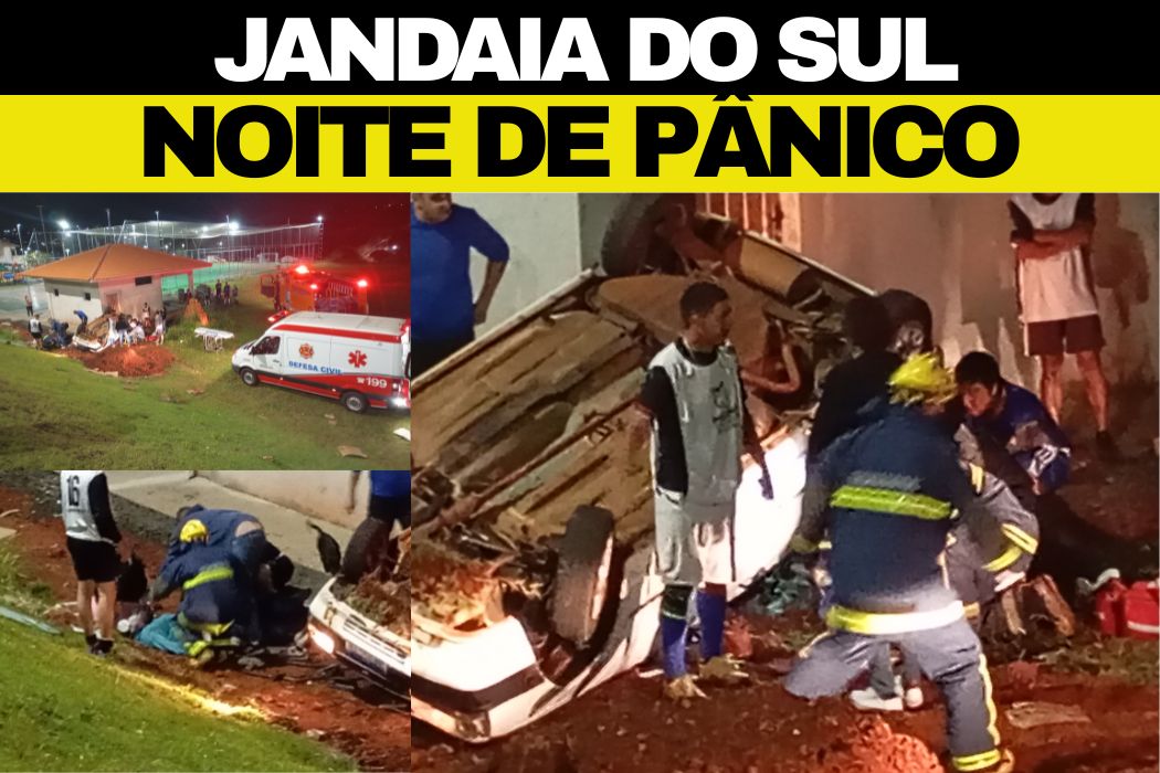 🚨 ASSISTO O VÍDEO: Grave acidente em Jandaia do Sul deixa três feridos no Jardim Villar
