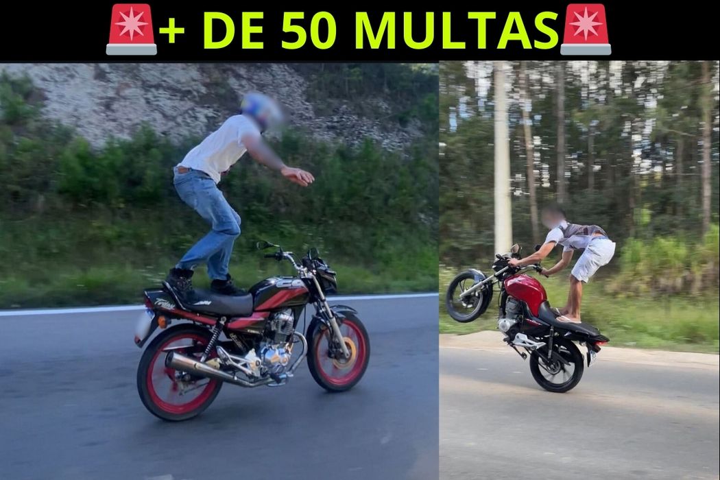 PMPR/BPRV - BATALHÃO REALIZA OPERAÇÃO EM REPRESSÃO A “RACHAS” E MANOBRAS PERIGOSAS COM MOTOCICLETAS, NA CIDADE DE RIO BRANCO DO SUL