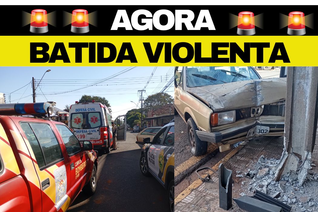 Motorista sofre mal súbito e colide contra poste em Jandaia do Sul