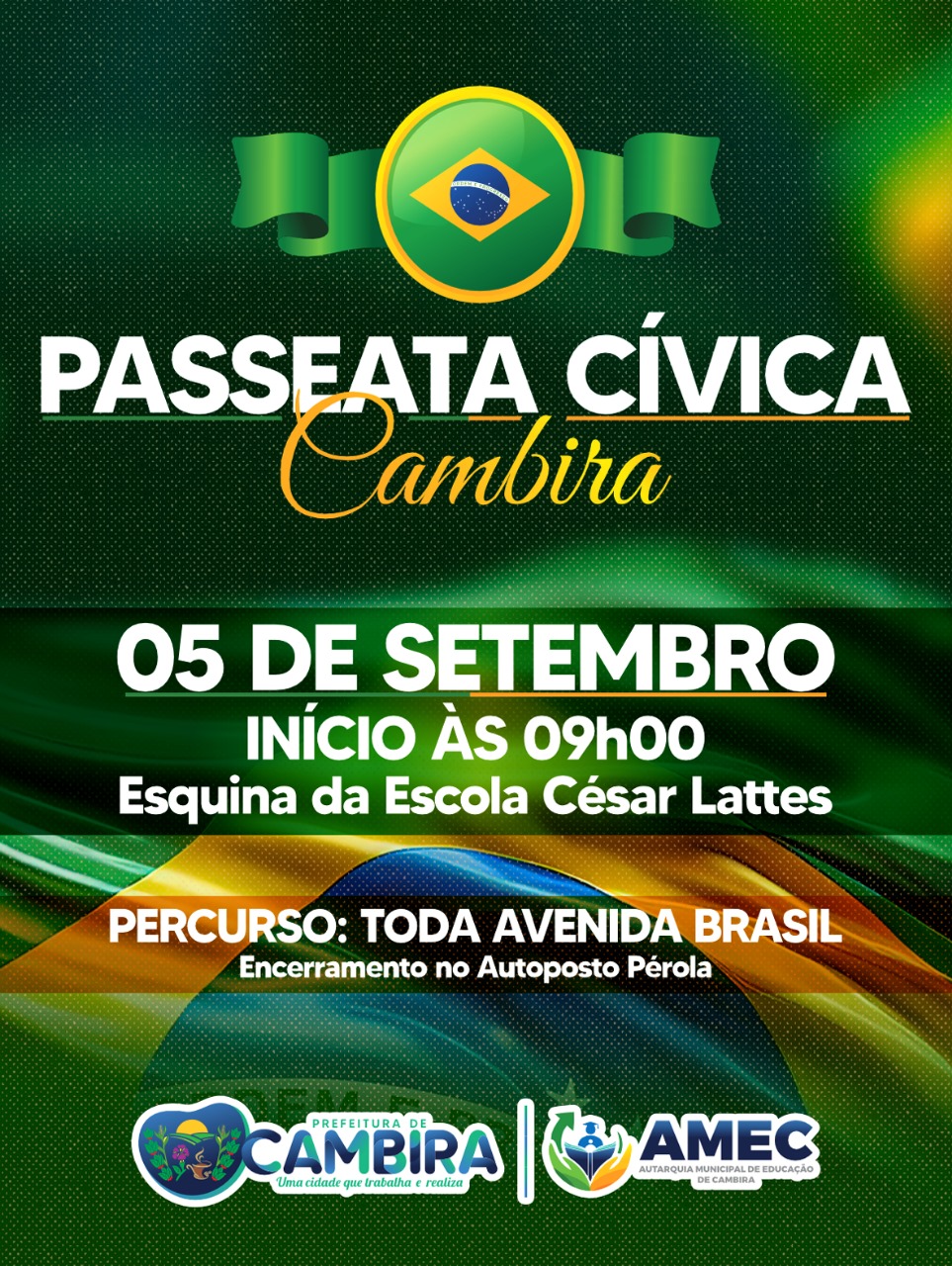 Cambira realiza Passeata Cívica em celebração à Pátria