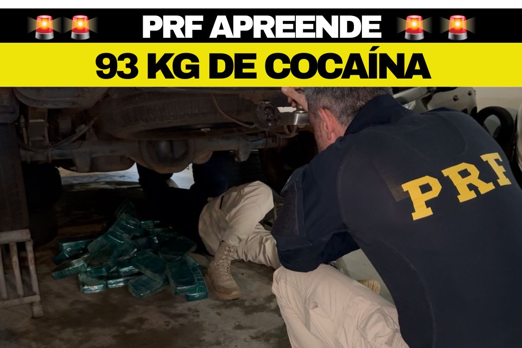 PRF Apreende Quase 93 Kg de Cocaína em Presidente Castelo Branco, no Paraná