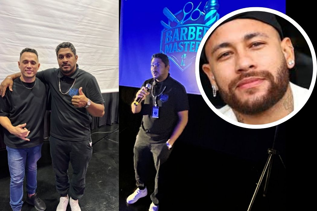 Fabiano Ferreira, barbeiro de Jandaia do Sul, divide palco com Naryco, o barbeiro do Neymar, no Barber Mastery em Maringá