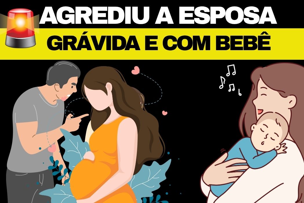 Grávida é agredida com bebê no colo; agressor esperou a polícia e disse 