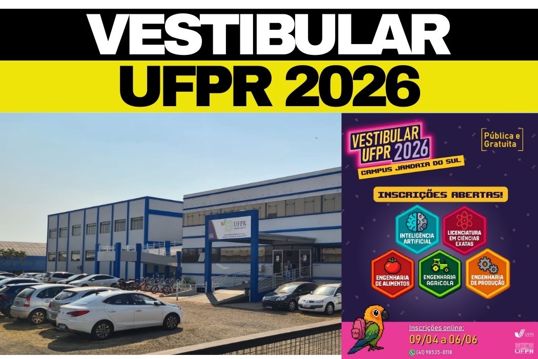 VESTIBULAR UFPR 2026: estude de graça na MELHOR universidade do Paraná — aqui em Jandaia do Sul!