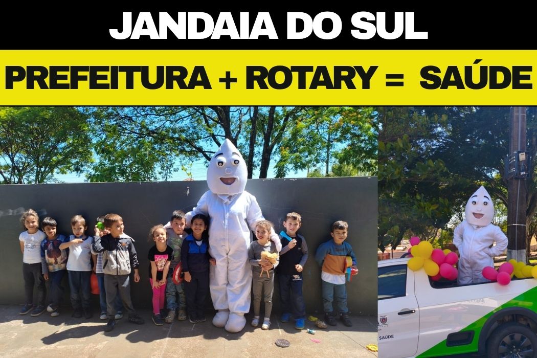 Departamento de Saúde e Rotary Club realizam ação de conscientização sobre vacinação nos CMEIs de Jandaia do Sul
