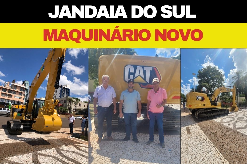 Jandaia do Sul recebe nova escavadeira e amplia capacidade de atendimento à população