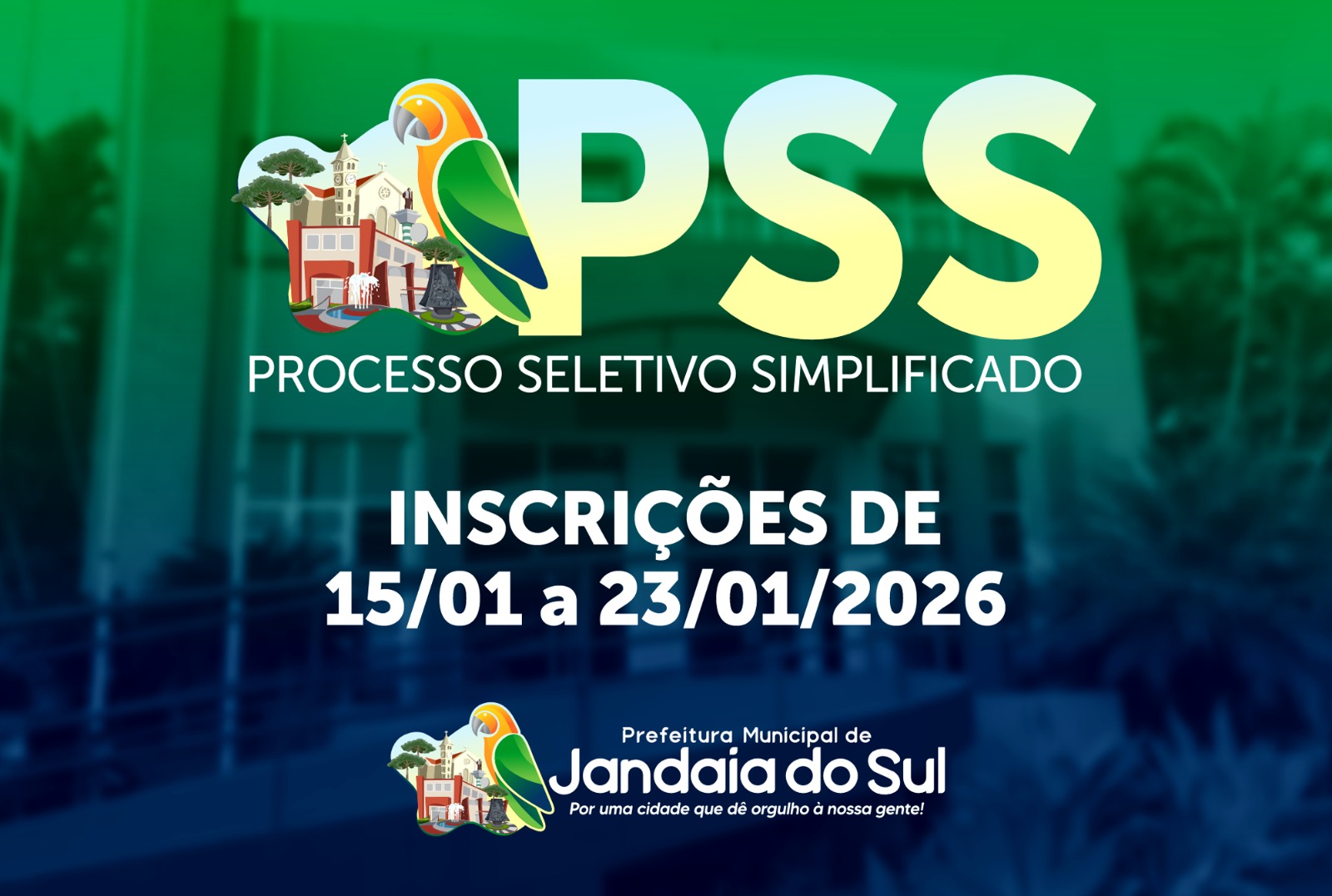 Prefeitura de Jandaia do Sul abre Processo Seletivo Simplificado (PSS)