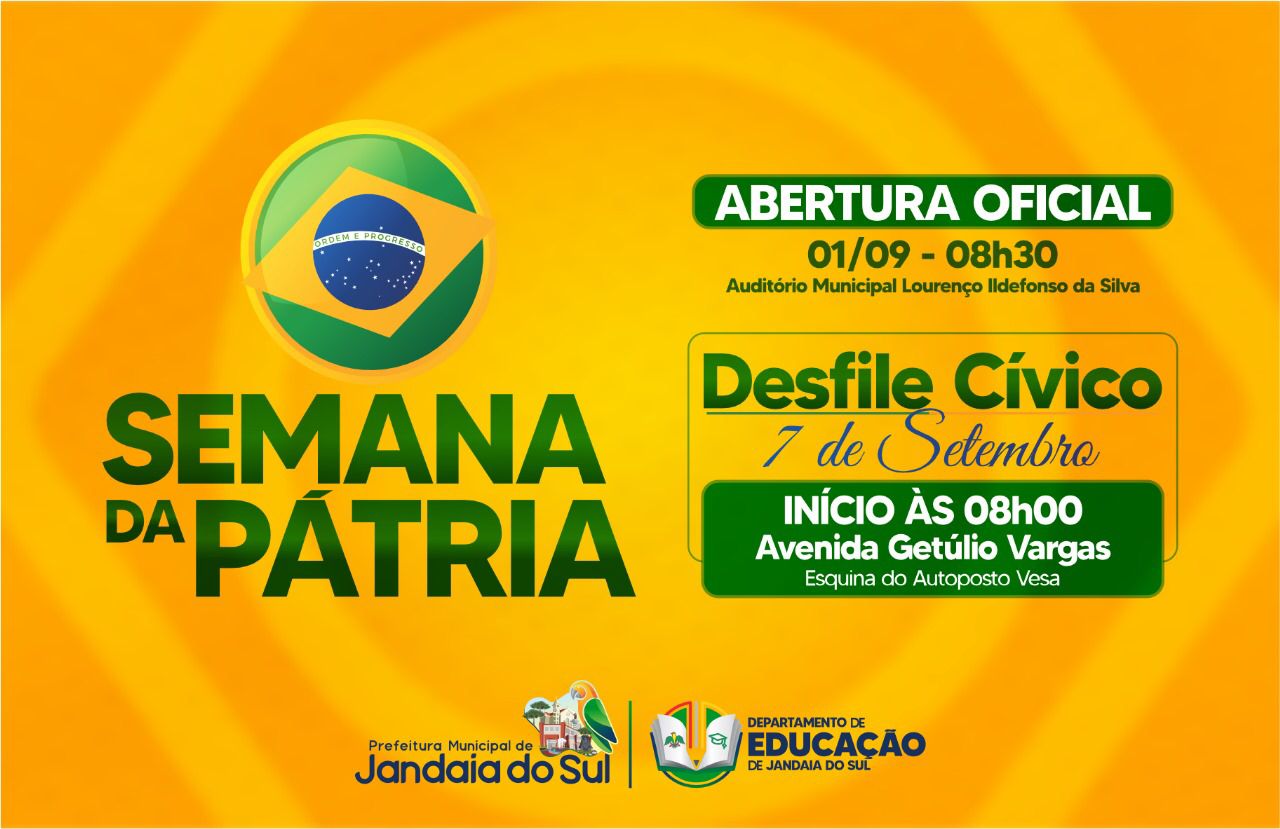 Prefeitura de Jandaia do Sul prepara a Semana da Pátria e Desfile Cívico para 7 de setembro