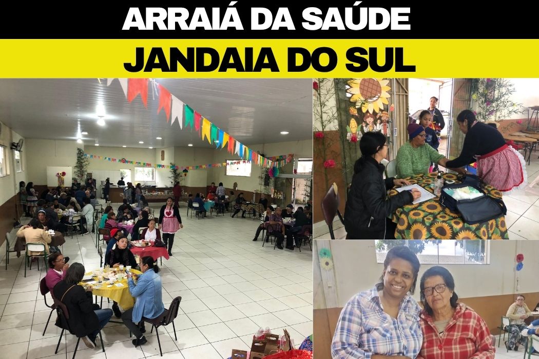 A Prefeitura de Jandaia do Sul e a Unidade Básica de Saúde (UBS) Damásio Brito da Silva realizaram nesta quinta-feira, dia 26 de junho, o Arraiá da Saúde, no Salão Comunitário da Vila Rica.