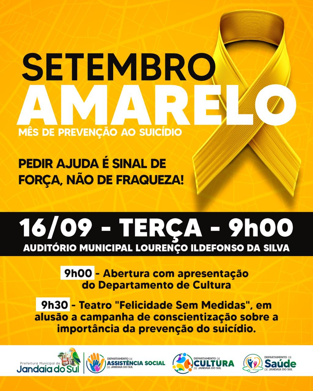 SETEMBRO AMARELO: JANDAIA DO SUL REALIZA AÇÃO DE PREVENÇÃO AO SUICÍDIO