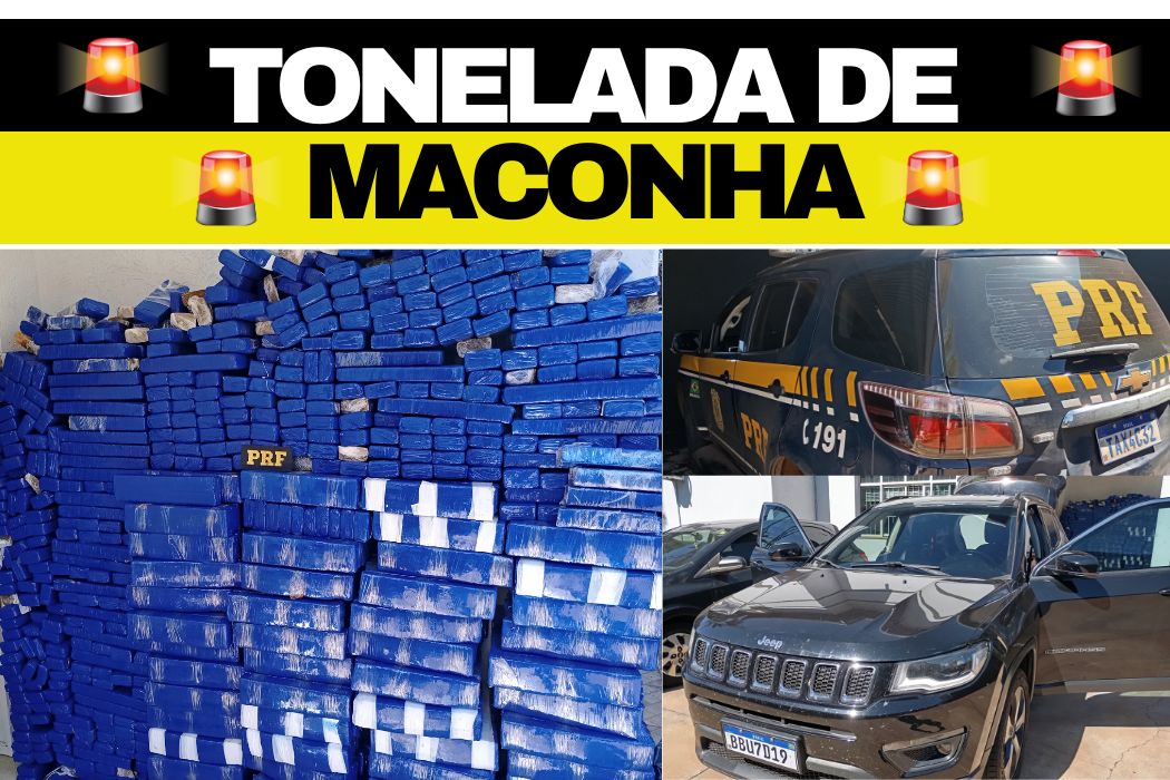PRF Apreende 1 Tonelada de Maconha em Veículo Clonado na BR-376, em Mandaguari