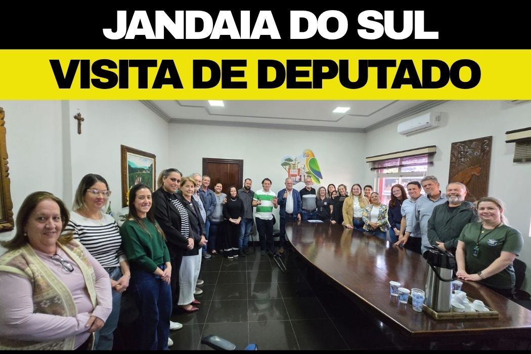 Prefeito Ditão Pupio e vice Inei Heckert recebem visita do Deputado Estadual Anibelli Neto em Jandaia do Sul