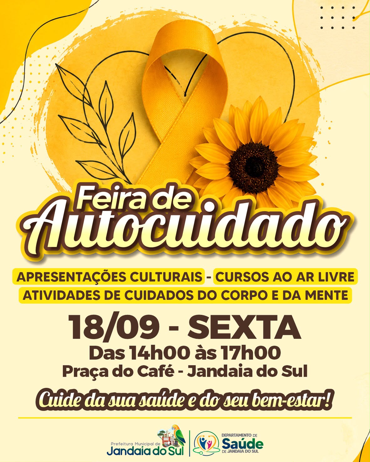 Jandaia do Sul realiza Feira de Autocuidado nesta sexta-feira 18/09