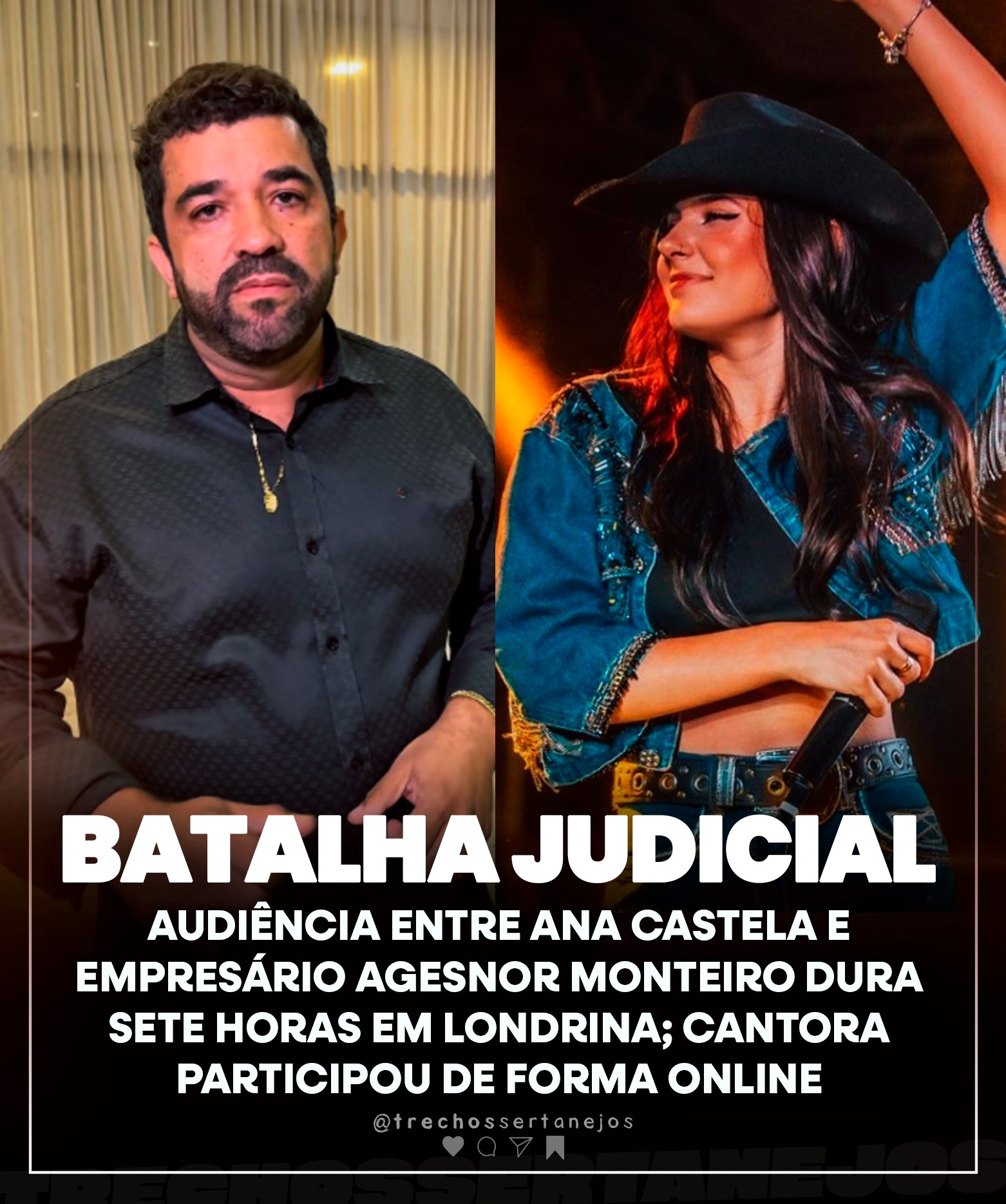 Audiência entre Ana Castela e empresário dura sete horas em Londrina