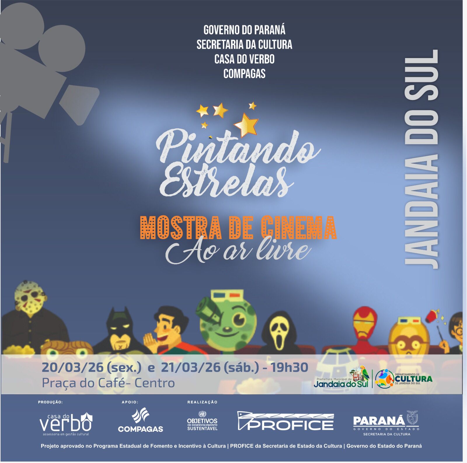 VOCÊ ESCOLHE O FILME: JANDAIA DO SUL RECEBE MOSTRA “PINTANDO ESTRELAS” COM CINEMA GRATUITO