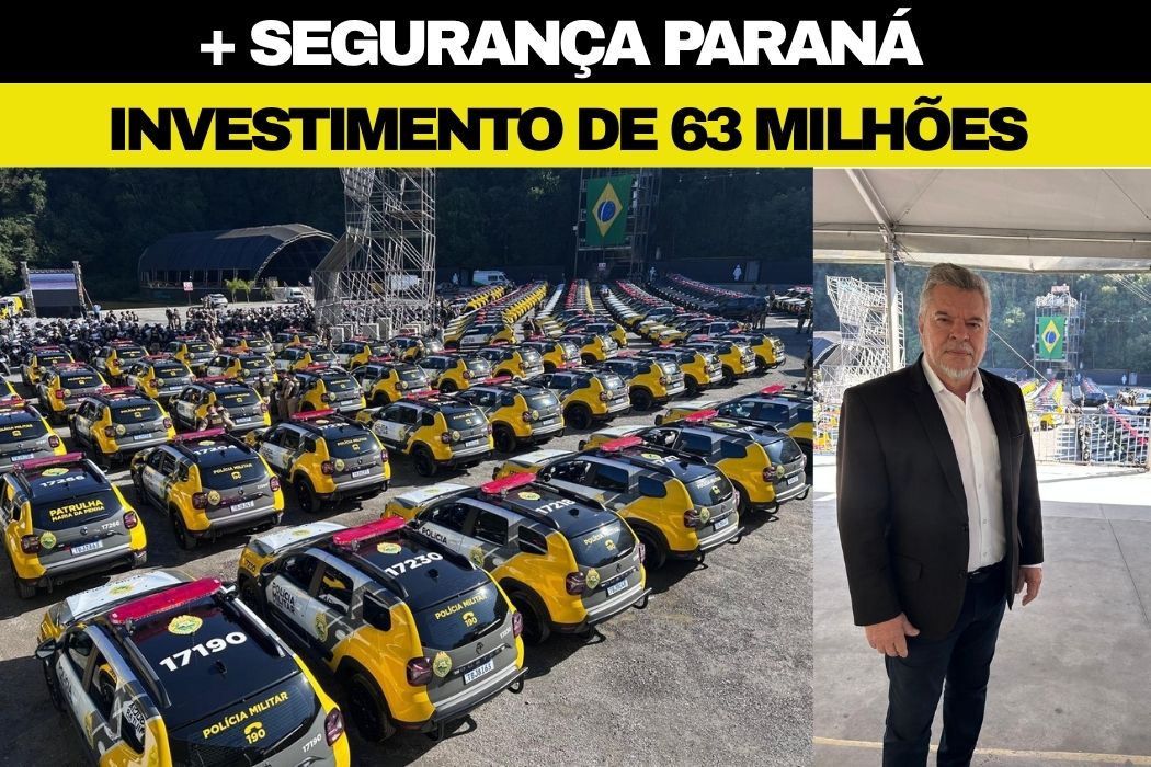 INVESTIMENTO DE 63 MILHÕES: Deputado Delegado Jacovós anuncia viaturas e reforço na segurança pública de Apucarana
