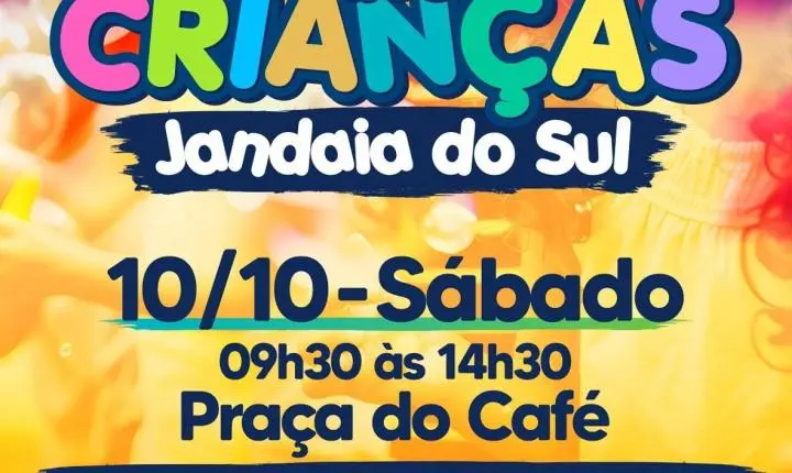 Jandaia do Sul realiza Festa das Crianças neste sábado na Praça do Café