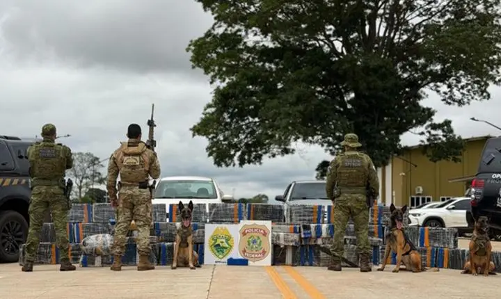 PF e BPFron apreendem mais de 500 quilos de maconha em imóvel no Paraná